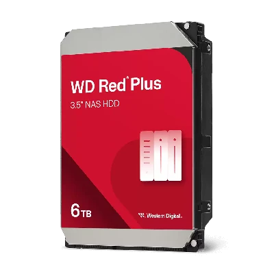 Жесткий диск 6TB Red Plus 3.5'', SATAIII, 5400 об/мин, 256 МБ