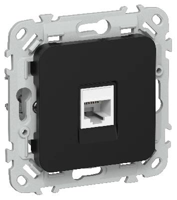 FLITE Розетка компьютерная RJ45 категория 5Е UTP РК5е-1-0-ФлЧ черный IEK