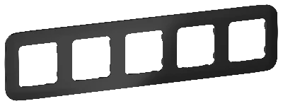 FLITE ARTISTIC Рамка 5-местная РУ-5-А-ФлЧ черный IEK