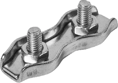 Зажим для троса двойной 2мм Duplex покрытие цинк Крепдил duplex-2