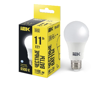 Лампа светодиодная A60 груша 11Вт 230В 6500К E27 IEK LLE-A60-11-230-65-E27