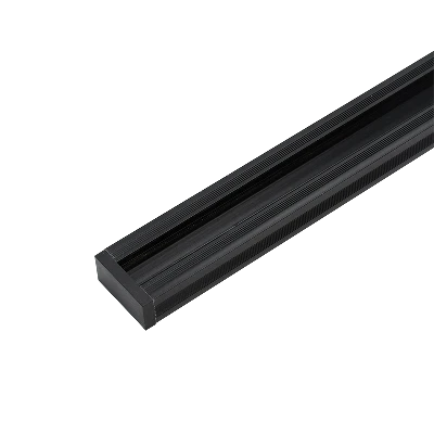 Шинопровод черный (пластик) 1м PTR P 1M-BL с токоподводом и заглушкой