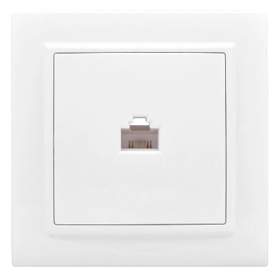 Розетка Минск RJ-45 1-местная СП белая EKF ERK01-035-10