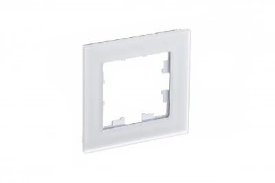 Рамка однопостовая ATLASDESIGN NATURE, МАТОВОЕ СТЕКЛО БЕЛЫЙ Systeme Electric ATN330101