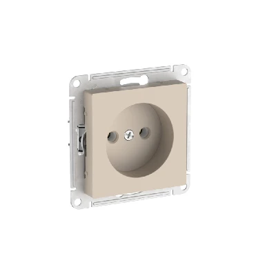 ATLASDESIGN РОЗЕТКА без заземления без шторок, 16А, быстрозажимные клеммы, ПЕСОЧНЫЙ