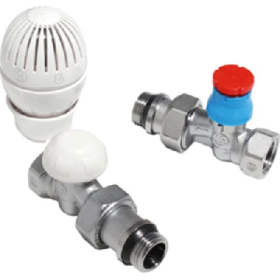 Комплект термостатический, боковое подключение R402TG Ду15 Ру10 прямой R15TG+R470 двухтрубный