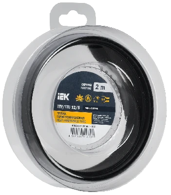 Трубка термоусадочная ТТУ нг-LS 12/6 черная (2м/упак) IEK UDR12-012-006-002-K02-T