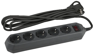 Сетевой фильтр USF-5es-1.5m-B Сет.фильтр базовая защита, с/з, с выкл, 5гн, 1,5м, ПВС, 10А, со USF-5es-1.5m-B