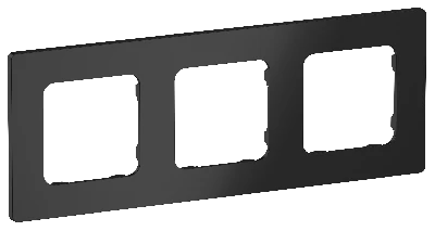 FLITE CLASSIC Рамка 3-местная РУ-3-К-ФлЧ черный IEK