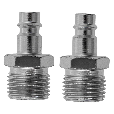 Ниппель универсальный быстросъемный (папа), внешняя резьба 1/2, 2 шт.