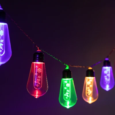 Гирлянда Нить С Новым годом, 1.8 м, 10 LED, мультико лор, IP20 ENIN-16M ЭРА Б0060415