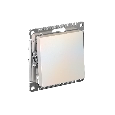 ATLASDESIGN 1-клавишный ВЫКЛЮЧАТЕЛЬ, сх.1, 10АХ, быстрозажимные клеммы, ЖЕМЧУГ