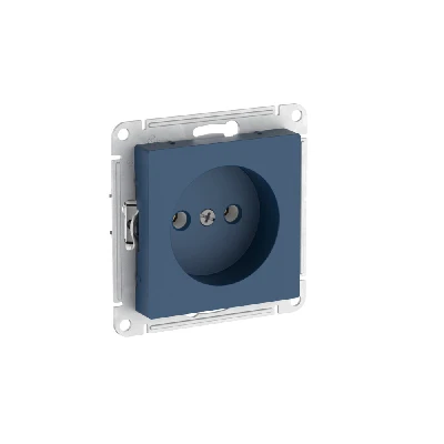 ATLASDESIGN РОЗЕТКА без заземления без шторок, 16А, быстрозажимные клеммы, АКВАМАРИН