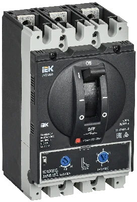 ARMAT Автоматический выключатель в литом корпусе 3P типоразмер D 35кА 160А расцепитель термомагнитный регулируемый IEK AR-MCCB-3D-035-0160A-ATUC