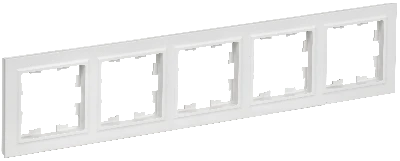 BRITE Рамка 5-местная РУ-5-БрАБ арктический белый IEK