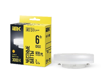 Лампа светодиодная T75 таблетка 6Вт 230В 3000К GX53 IEK LLE-T80-6-230-30-GX53