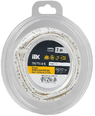 Трубка термоусадочная ТТУ нг-LS 2/1 белая (2м/упак) IEK UDR12-002-001-002-K01-T