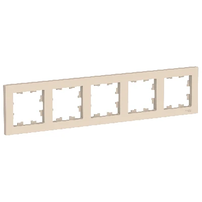 Рамка пятипостовая ATLASDESIGN универсальная бежевый Systeme Electric ATN000205