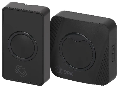 Звонок дверной беспроводной RGB подсветка 36 мелодий чёрный C100 POLYCOLOR