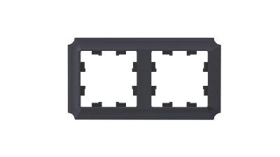 ATLASDESIGN ANTIQUE 2-постовая рамка, универсальная, КАРБОН Systeme Electric ATN101002