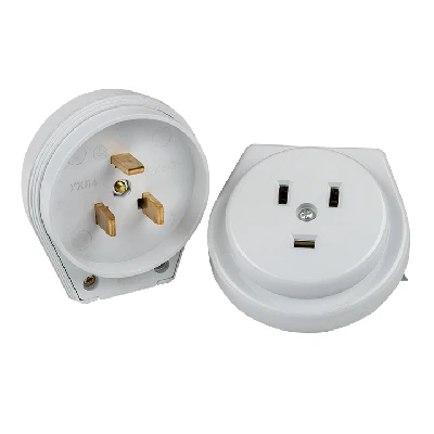 Разъем РШ-ВШ 32А 250В 2P+PE (СУ) пластиковый белый Simple EKF AS-250-H-02