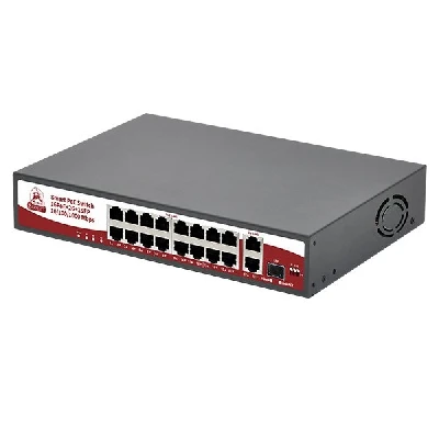 Коммутатор неуправляемый 16x1Гбит/с (RJ45 с PoE+), 2x1Гбит/с (RJ45) + 1x1Гбит/с (SFP) 250Вт