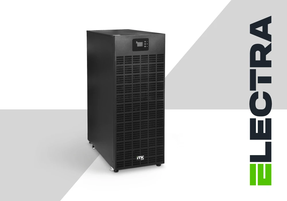 Трехфазные онлайн ИБП ITK ELECTRA OB 10-200 кВА — двойное преобразование для непрерывного питания оборудования