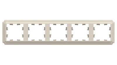 ATLASDESIGN ANTIQUE 5-постовая рамка, универсальная, БЕЖЕВЫЙ Systeme Electric ATN100205