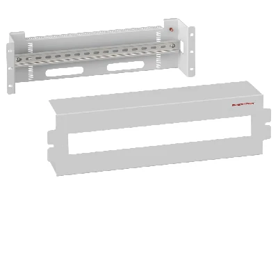 Корпус-панель с DIN-рейкой. 19 дюймов. 3U. 22 места. цвет серый (RAL 7035)