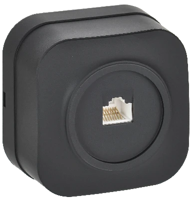 GLORY Розетка для открытой установки компьютерная RJ45 кат.5E РК10-ХЧм черный матовый IEK