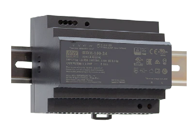 Блок питания AC-DC, 150Вт, вход 85-264 В AC 47-63Гц,120-370В DC, выход 24В,6.25А, рег. выхода 21.6-29В, в кожухе на DIN-рейку Mean Well HDR-150-24 Т03238077