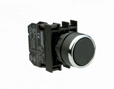Кнопка 1НО, чёрный цвет, серия B,250В AC, 4А, IP50