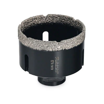 Коронка алмазная для УШМ по керамограниту по керамике 68 мм сухое сверление