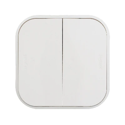 Quteo Выключатель двухклавишный наружный белый 10А Legrand 782202
