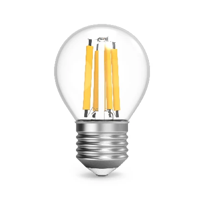 Лампа светодиодная филаментная LED 13 Вт 1150 лм 4100К шар P45 нейтральный E27 AC 220В прозрачная колба Black Filament