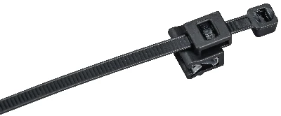 Хомут P6.6 с креплением на кромку чёрный 4,8х200мм IEK