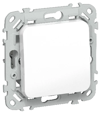 FLITE Выключатель 1-клавишный кнопочный 10А ВС11-2-0-ФлБ белый IEK