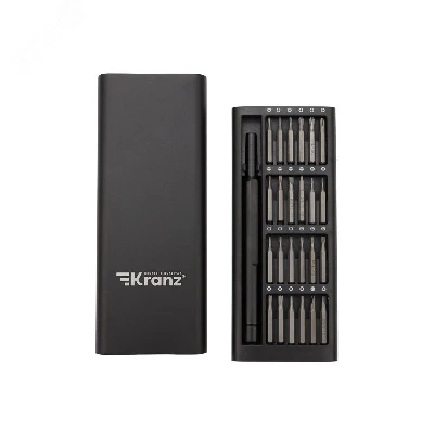 Набор отверток для точных работ RA-03, 25 предметов Kranz KR-12-4753