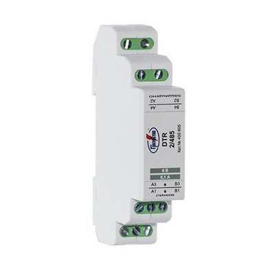 УЗИП ГРОЗОСТОП DTR 2/485/12, Uо - 12 В, IL - 250 мА, In (8/20) - 20 кА, , 10 Мбит/с Ключевой Компонент (Хакель) 400705 400 705