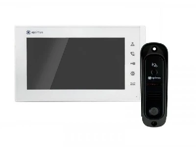 Комплект видеодомофона CVBS 7'' TFT LCD цветной 800х480 встроенный СКУД на 50 карт/брелков