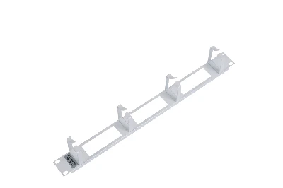 Органайзер кабельный горизонтальный с окнами 19' 1U 4 кольца серый ЦМО ГКО-О-4.62