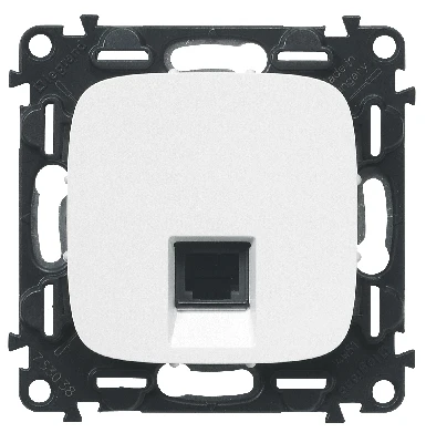 Valena ALLURE Лицевая панель для одиночных телефонных/информационных розеток Белая Legrand 755415