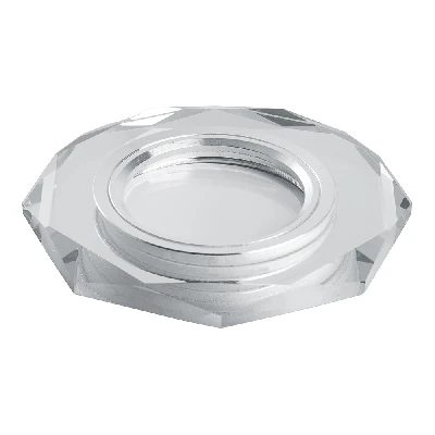 Светильник ИВО-50w G5.3 со светодиодной подсветкой 4000К многоугольник белый хром FERON CD8120 41909