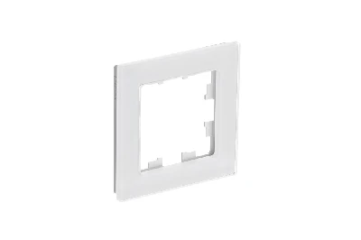 ATLASDESIGN NATURE 1-постовая РАМКА, НАТУРАЛЬНОЕ СТЕКЛО, БЕЛЫЙ Systeme Electric ATN360101