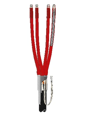 Муфта термоусаживаемая концевая внутренней-наружной установки для кабеля с пластмассовой изоляцией с броней  на напряжение до 1 кВ включительно, 4ПКВНТпН-Б-1-35...50 (с наконечниками)