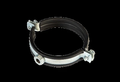 Хомут трубный с рез.профилем (145-155мм) 5 1/2' M10 оцинкованный KMP ХТР (145-155мм) 5 1/2 M10