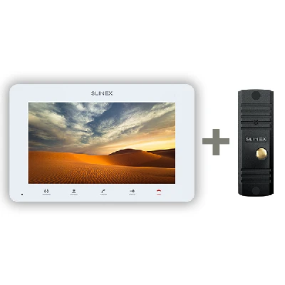 Комплект, видеодомофон + вызывная панель SM-07MHD White + ML-16HD Black SLINEX ПО-00002857          