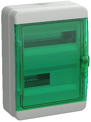 TEKFOR Корпус пластиковый навесной КМПн-24 IP65 зеленая прозрачная дверь IEK TF5-KP72-N-24-65-K03-K06