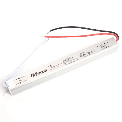 Драйвер светодиодный LED 24w 12v ультратонкий FERON LB001 48011