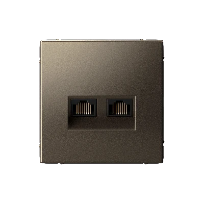 ARTGALLERY РОЗЕТКА двойная компьютерная RJ45+RJ45, кат. 5е, механизм, МОККО